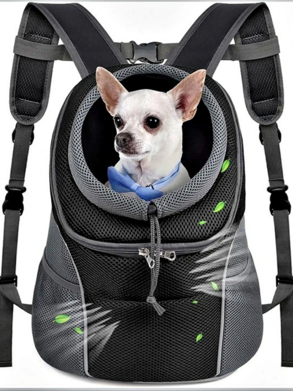 WOYYHO pet carrier backpack Black Size MEDIUM